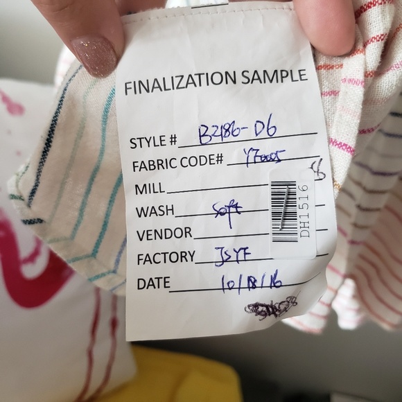 Striped Cold Shoulder Linen Top - Picture 3 of 8